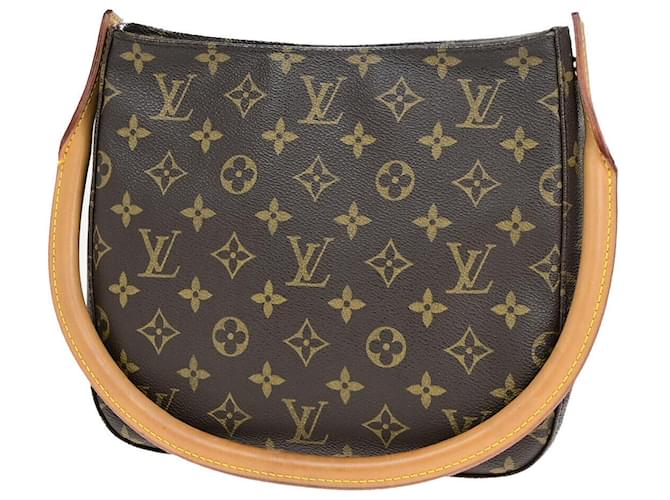 Louis Vuitton Looping MM Marrom Lona  ref.1495340