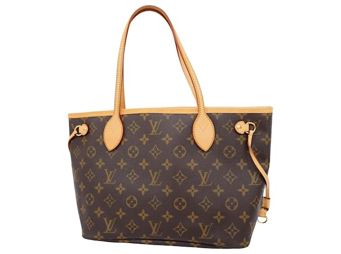 Louis Vuitton Neverfull PM Braun Leinwand  ref.1495361