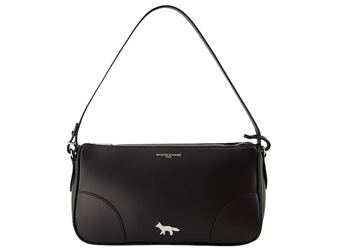 Autre Marque Sac à épaule Boogie Baguette - Maison Kitsune - Cuir - Noir Veau façon poulain  ref.1495620