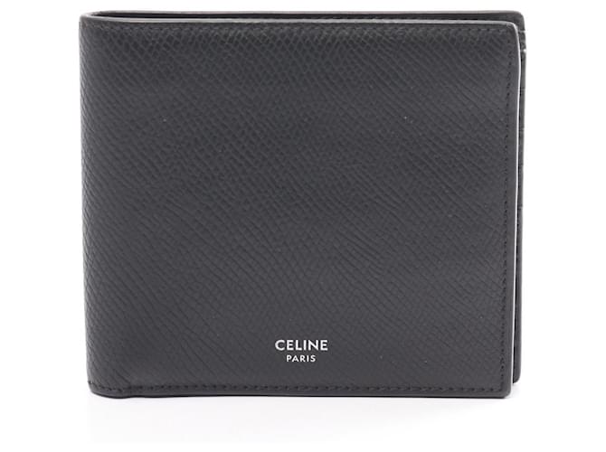 Céline Celine Leder Bifold Geldbörse  Kurze Lederbörse 10B653BEN.38SI in sehr gutem Zustand Schwarz  ref.1495911