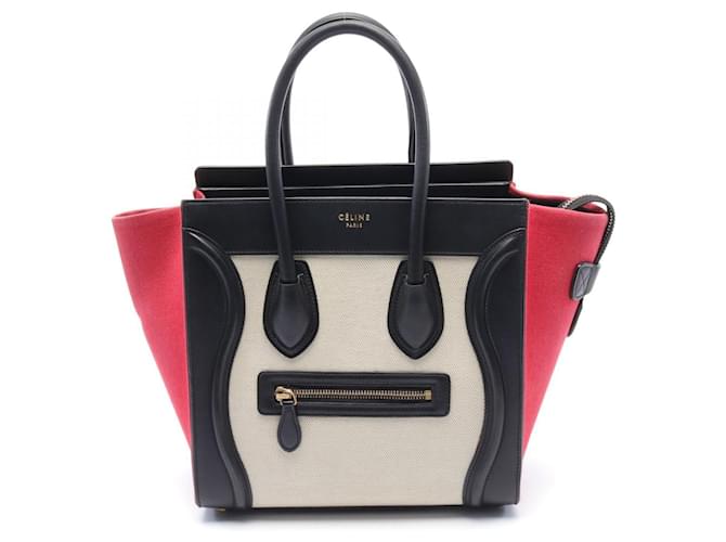 Céline Bolso de mano de cuero Celine Luggage Micro Shopper 167793ZSG.01BC en muy buen estado Negro  ref.1495918