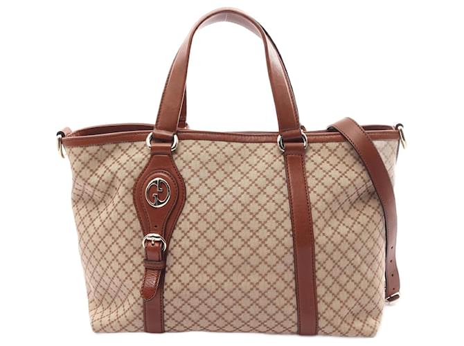 Gucci GG Canvas Tote Bag 141470 in sehr gutem Zustand Braun Leinwand  ref.1495922