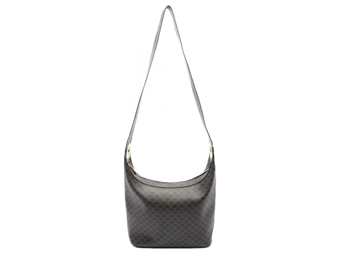 Céline Bolsa transversal Celine Macadam Hobo, bolsa de lona em muito bom estado Preto  ref.1495968