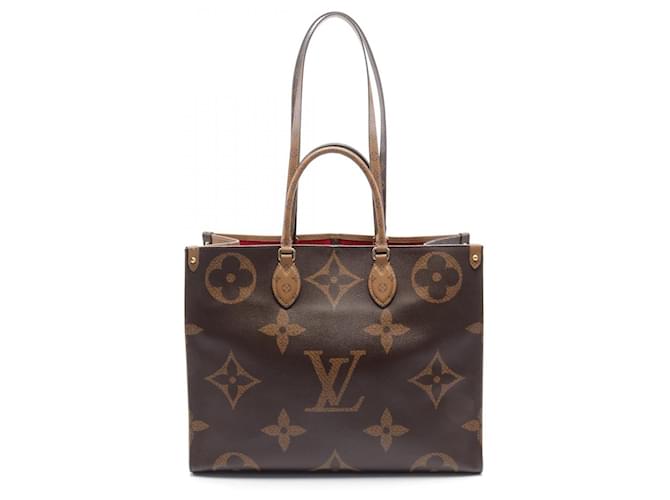 Sac tote OnTheGo GM en toile Louis Vuitton en excellent état Marron  ref.1496179