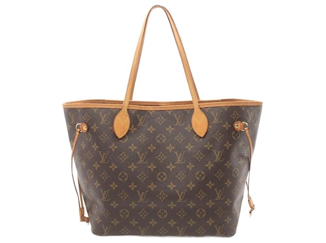 Sac fourre-tout en toile Louis Vuitton Neverfull MM M40156 en bon état Marron  ref.1496180