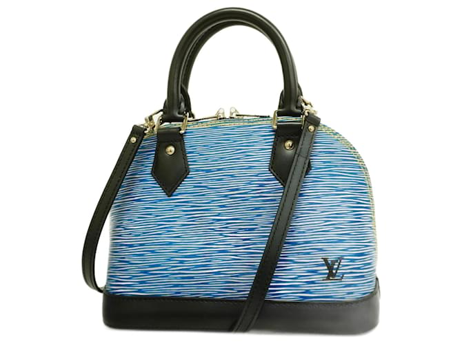 Louis Vuitton Alma BB Azul Couro  ref.1496435