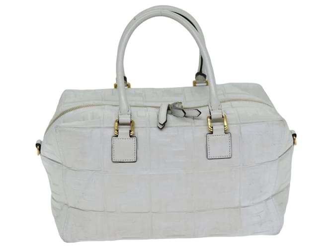 Fendi Zucca Cuir Blanc  ref.1496508