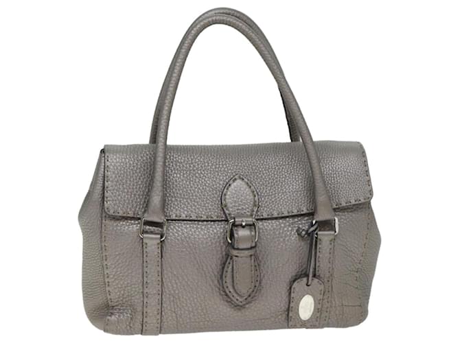 Fendi Selleria Silvery Leather  ref.1496574