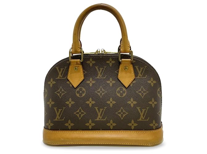 Louis Vuitton Brown Monogram Alma BB Leather Cloth  ref.1496609