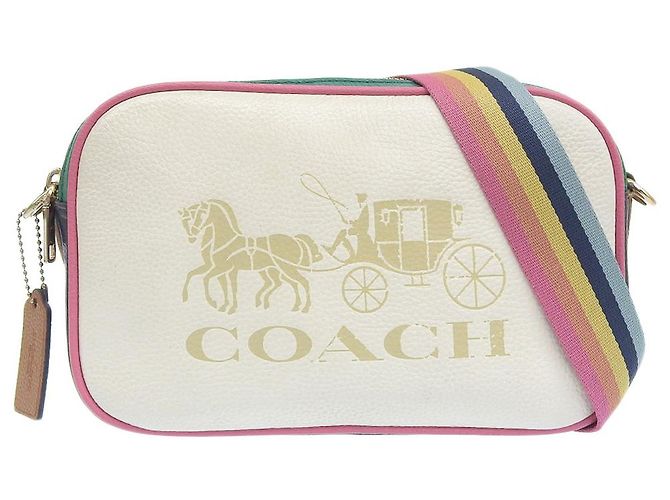 Sac à épaule en cuir Coach F72704 Multicolore