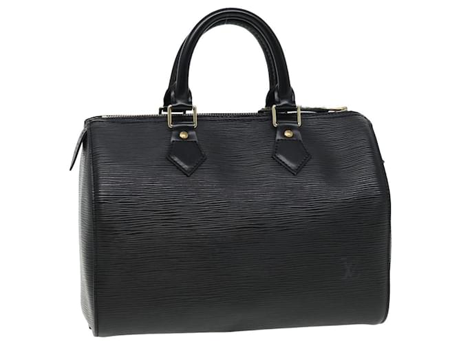 LOUIS VUITTON Epi Speedy 25 Sac à main Noir M43012 LV Auth ep4776 Cuir  ref.1498262