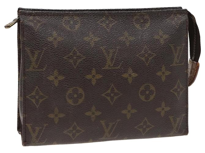 LOUIS VUITTON Monogram Poche Toilette 19 Pouch M47544 LV Auth 80495 Cloth  ref.1498304