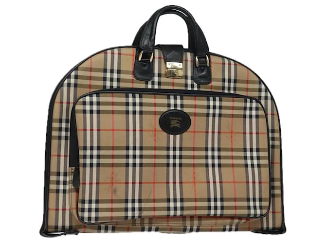 Autre Marque Burberrys Nova Check Garment Cover Canvas Beige Black Auth 80164 Cloth  ref.1498306