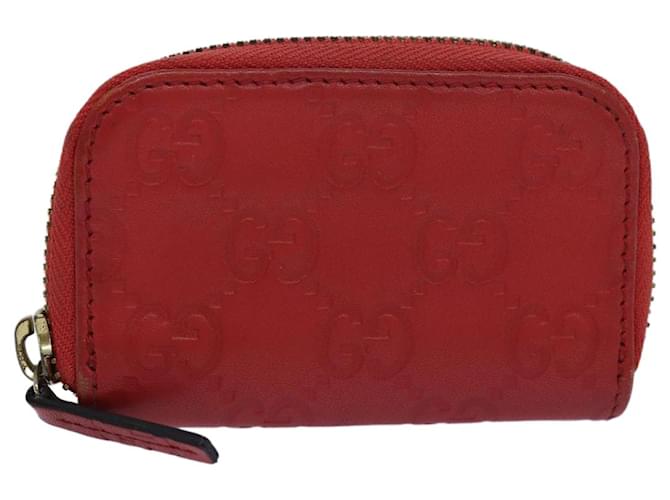 Gucci GG Canvas Münzbörse Rot 324801 Auth 80992 Leinwand  ref.1498359