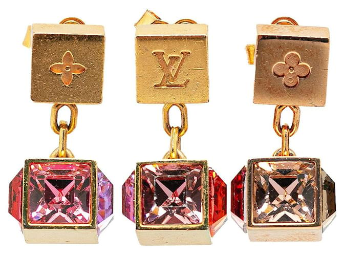 Gold Louis Vuitton Gamble Earring Set Golden  ref.1498395