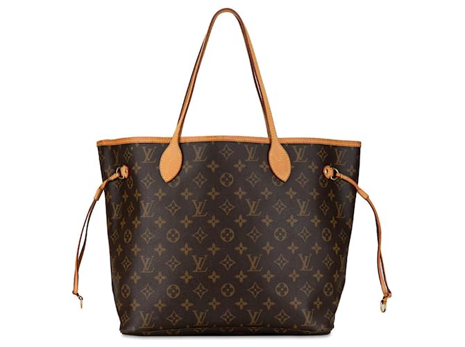 Sac tote Neverfull MM Monogram Louis Vuitton marron Cuir  ref.1498411