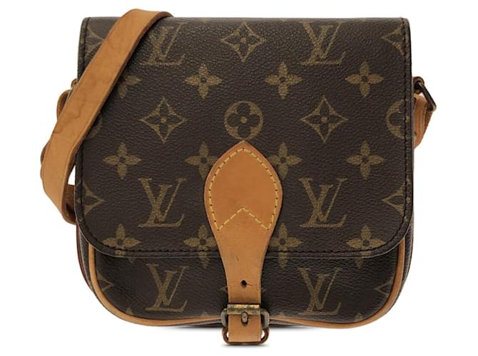 Bolsa transversal Cartouchiere PM Monograma Louis Vuitton marrom Couro  ref.1498455