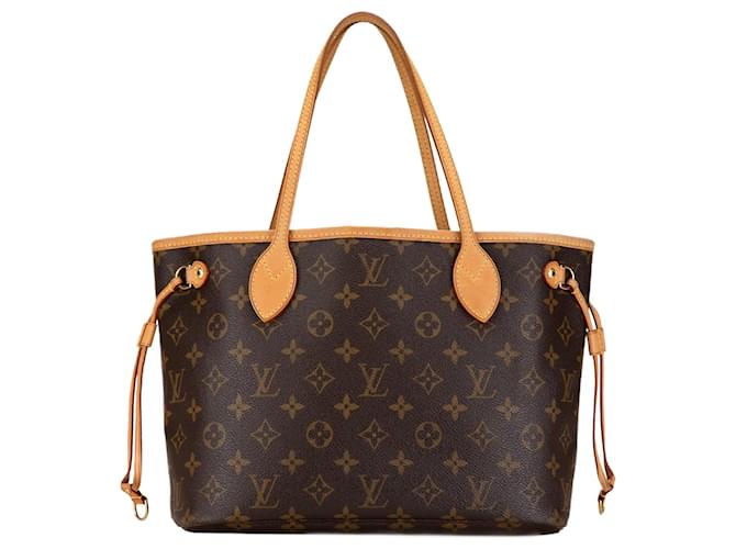 Brown Louis Vuitton Monogram Neverfull PM Tote Bag Leather  ref.1498556