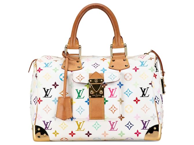 White Louis Vuitton Monogram Multicolore Speedy 30 Boston Bag Leather  ref.1498667