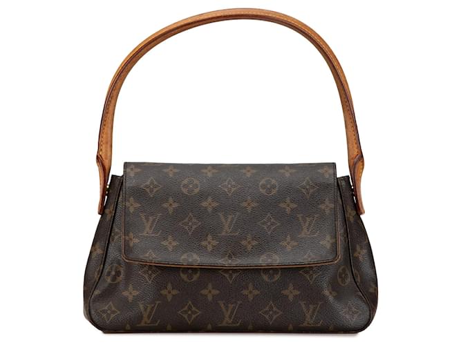 Sac à épaule mini Looping Monogram Louis Vuitton marron Cuir  ref.1498681