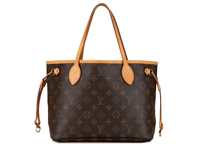 Bolsa tote Neverfull PM Monograma Louis Vuitton marrom Couro  ref.1498726