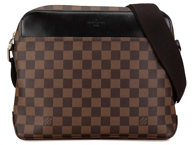 Bolso cruzado Jake PM Damier Ebene Louis Vuitton marrón Castaño Cuero  ref.1498877