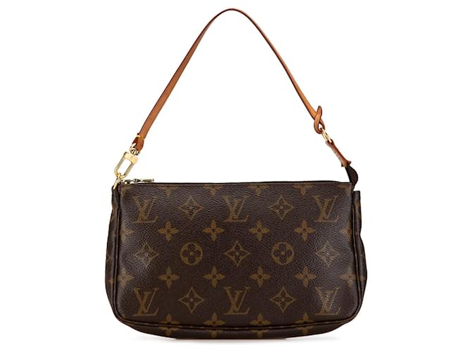 Brown Louis Vuitton Monogram Pochette Accessoires Shoulder Bag Leather  ref.1498902