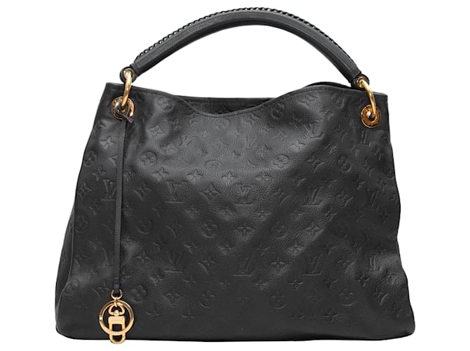 Bolso Tote Artsy MM Louis Vuitton negro Cuero  ref.1499011