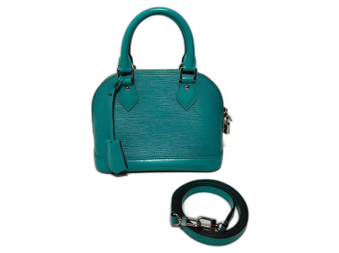 Louis Vuitton Alma BB Cuir Epi Turquoise