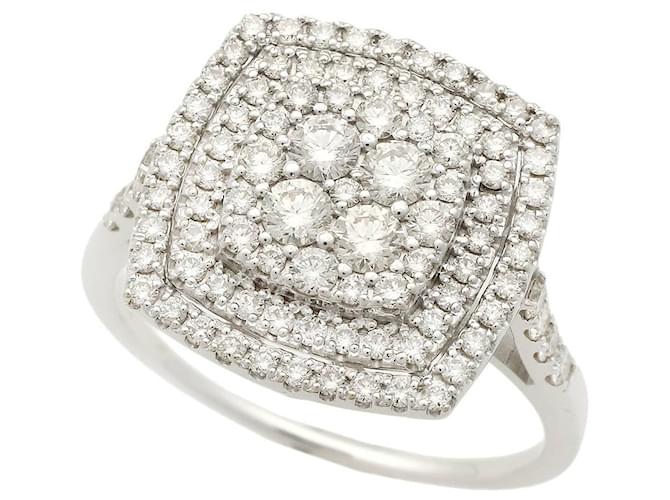 Autre Marque K18WG Diamond Ring 1.00ct Size 14 No Brand White 