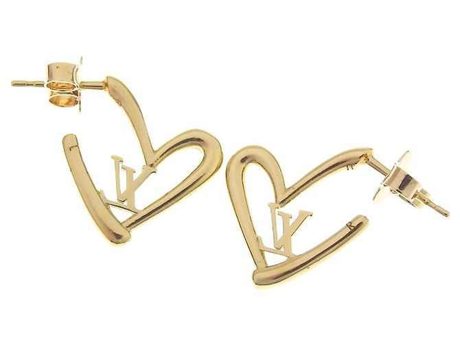 Orecchini a forma di cuore Louis Vuitton PM M00463 D'oro