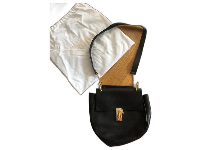 Borsa a spalla Chloé in pelle nera Nero