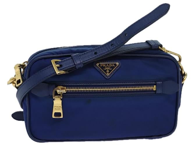 PRADA Shoulder Bag Nylon Blue Auth 80581  ref.1501964