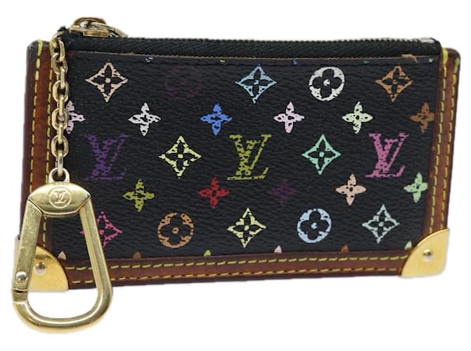 LOUIS VUITTON Monogram Multicolor Pochette Cles Purse Black M92654 Auth 81227  ref.1502079