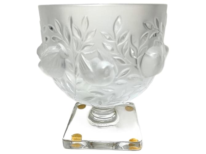 Autre Marque Lalique Elizabeth Sparrow Crystal Vase Antique in Good Condition  ref.1502249