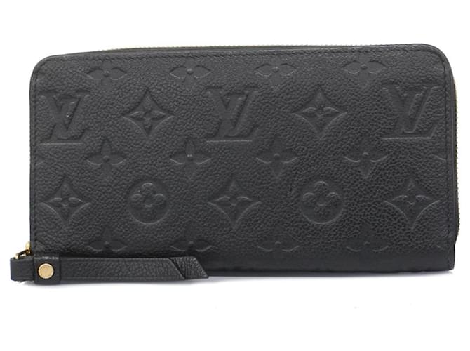 Cartera larga Louis Vuitton Monogram Empreinte Zippy M61864 Noir Negro  ref.1502365