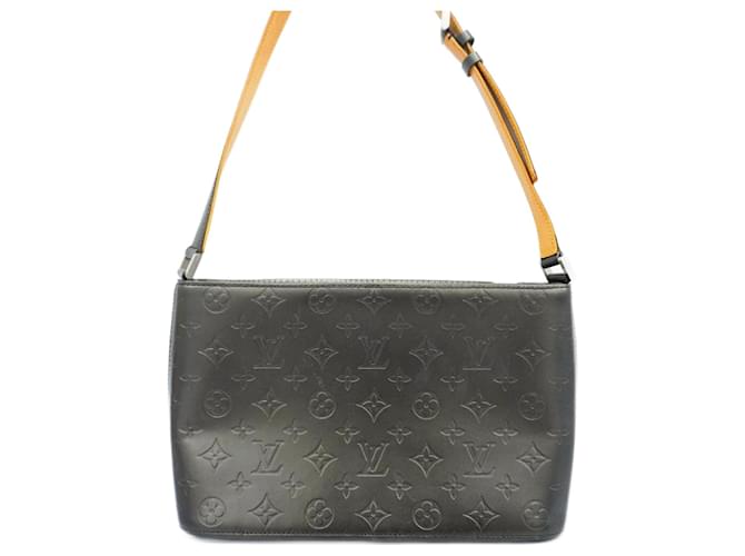 Louis Vuitton Monogramm Matte Alston Schultertasche Schwarz  ref.1502385