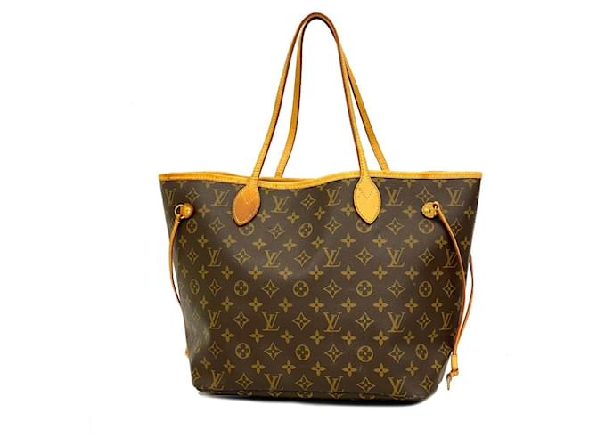 Neverfull Sac fourre-tout Monogram Louis Vuitton Cuir vernis Marron Monogramme  ref.1502468