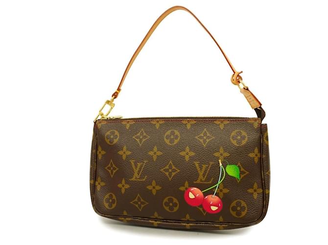 Louis Vuitton Monogram Cherry Pouch Brown Patent leather  ref.1502479