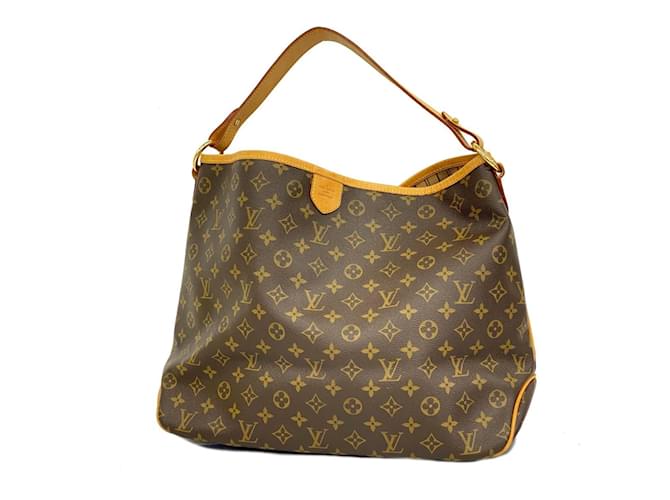 LOUIS VUITTON Monogram Delightful MM Sac à bandoulière Marron  ref.1502570