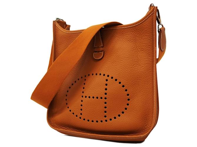 Hermès Sac à épaule Hermes Evelyne Cuir Doré  ref.1502607