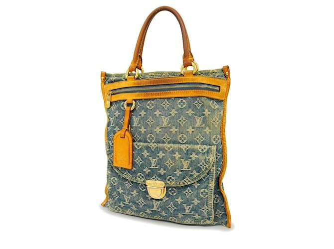 Louis Vuitton Monogram Denim Tote Bag Blau  ref.1502653