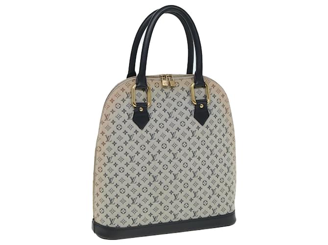 LOUIS VUITTON Monogram Mini Alma Haut Bolsa de Mão Azul M92202 LV Auth 80544  ref.1502792