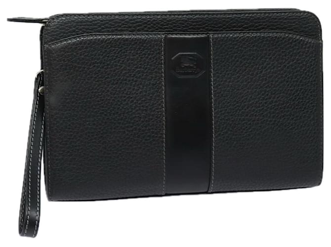 Autre Marque Burberrys Clutch Bag Leather Black Auth bs15683  ref.1502809