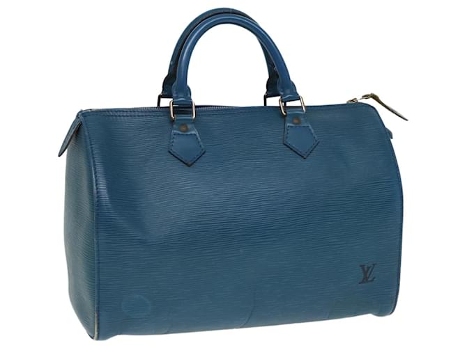 LOUIS VUITTON Epi Speedy 30 Handtasche Toledo Blau M43005 LV Auth 80267 Leder  ref.1502825