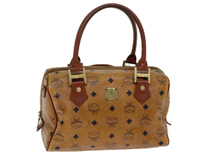 MCM Vicetos Logogram Sac à Main PVC Marron Auth yk13378  ref.1502826