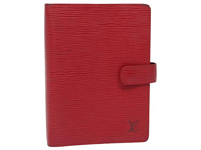 LOUIS VUITTON Epi Agenda MM Tagesplanerhülle Rot R20047 LV Auth bs15560 Leder  ref.1502894