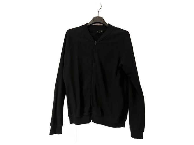 Asos Black Cotton Zip Bomber Jacket Size 38