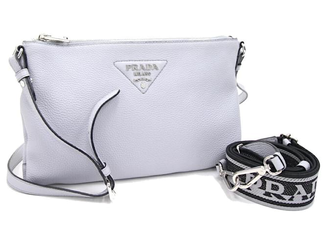 Prada Baby Blue Leather Shoulder Bag Light blue  ref.1502958