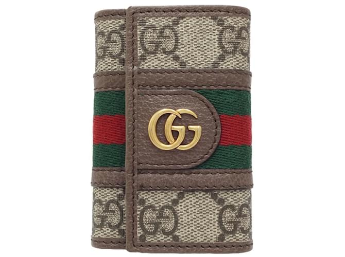 Étui à clés Gucci 603732 Cuir Toile Marron  ref.1503028